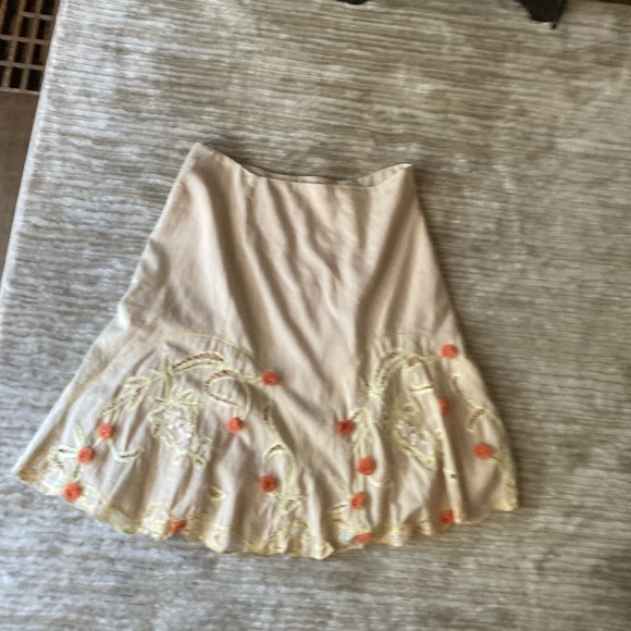 PURA VITA Cotton Blend Embellished Skirt Size 10. - Picture 4 of 7